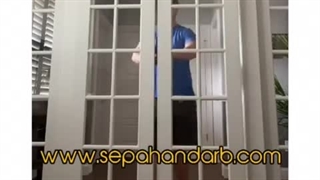 درب کشویی شیشه خور