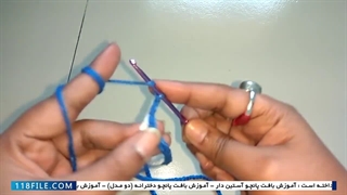 آموزش بافت پانچو دخترانه-بافت پانچو ساده با میل- (بافت پانچو چند رنگه)