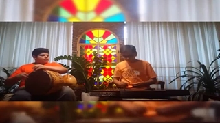 همنوازی تنبک و سنتور توسط نوجوانان هنرمند