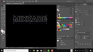 آموزش طراحی متن سه بعدی در ایلاستریتور-Mixkade.ir