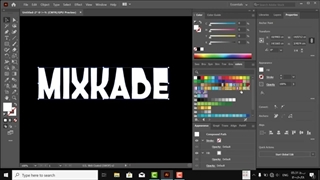 آموزش ترسیم متن شنی در ایلاستریتور-Mixkade.ir