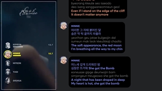 درصد خوندن اعضای جی آیدل (G)I-DLE در آهنگ لست دنس Last dance