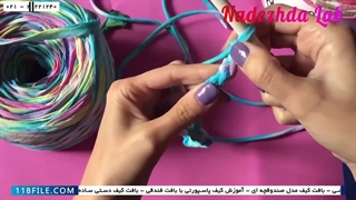 آموزش بافت کیف تریکو-بافت کوله پشتی رنگارنگ