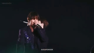 Taehyung rapping Suga's part- وقتی تهیونگ پارت رپ شوگا رو میخونه :)
