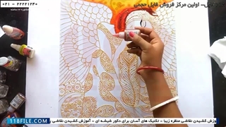 فیلم آموزش ویترای-آموزش نقاشی روی ظروف-آموزش کشیدن نقاشی یک خانم روی شیشه  10