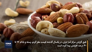 گرانی گردو، پسته و بادام در آستانه شب عید