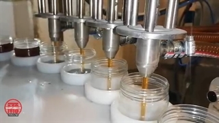 دستگاه پرکن شیره خرما | دستگاه پرکن مواد غلیظ | دستگاه پرکن ظروف جار | 09152000050