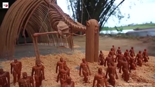 کنده کاری روی چوب: ارن غرش به پا کرد - حمله به تایتان - [ 進撃の巨人]