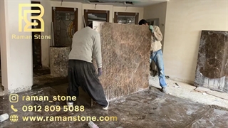 نصب سنگ اسلب ( گروه رامان استون )