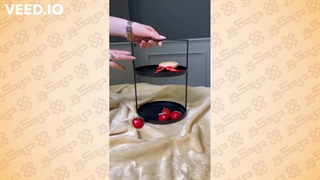 خرید استند فلزی گرد دوطبقه کوچک