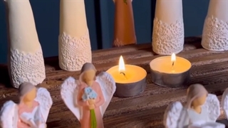 ست ۴تایی مجسمه پلی رزین مدل فرشته