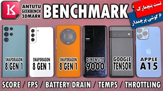 تست بنچمارک بهترین گوشی‌های 2022