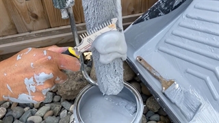 آموزش پاک کردن رنگ از غلطک نقاشی