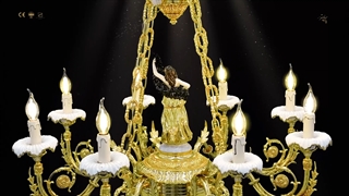 لوستر جدید پذیرایی پارس لوستر فراهانی 8 شعله