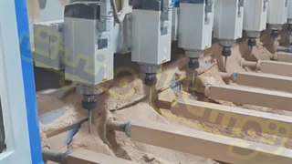 نرده پله منبت چوبی مدل پرده ای