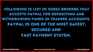 Forex Brokers That Accept Paypal - Paypal Forex Brokers in 2022 | Watchnreview.com