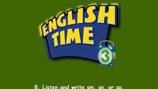 English Time 3 Race 2 Unit 12 Phonics Time B