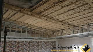 فوم پاششی پلی یورتان سقف شیب دار ساختمان ویلا