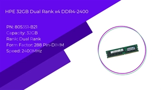 رم سرور اچ پی HP/HPE 32GB Dual Rank x4 DDR4-2400