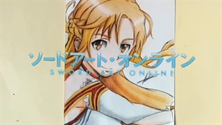 نقاشی آسونا یوکی از انیمه هنر شمشیر زنی آنلاین