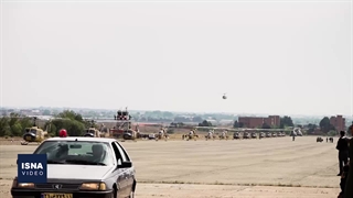 تمرین رژه بالگردی در آستانه روز ارتش