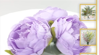 سرگل پیونی مصنوعی بزرگ یاسی