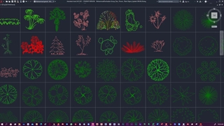 دانلود رایگان آبجکت دوبعدی اتوکد درخت و گل و گیاه | +100 آبجکت حرفه ای