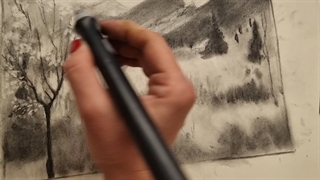 طراحی طبیعت زغالی قسمت هفتم.آخر