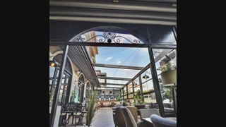 فروش پوشش تاشو پشت بام باغ رستوران-سایبان بازشو بام کافه رستوران