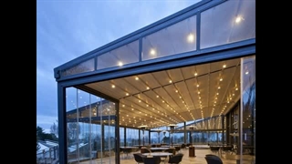 سایبان جمعشو تالار-سقف اتوماتیک کترینگ-سقف تاشو سالن غذاخوری-سقف برقی محوطه کافی شاپ