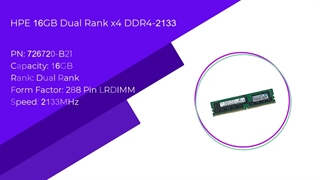 رم سرور اچ پی HPE 16GB Dual Rank x4 DDR4-2133 با پارت نامبر 726720-B21