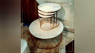 میز جلو مبلی و عسلی استیل کم جا