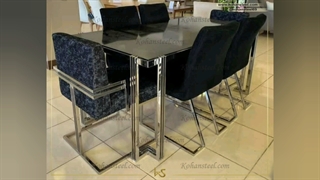 ناهار خوری استیل 6 نفره جذاب