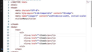 آموزش ساخت منوی سایت با html و css
