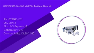 کارت رایزر اچ پی HPE DL380 Gen10 2 x8 PCIe Tertiary Riser Kit با پارت نامبر 875780-B21