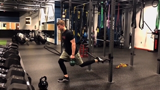 اسکوات تک پا از پشت کتل بل