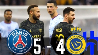 خلاصه بازی منتخب ریاض 4-5 پاری سن ژرمن; آخرین تقابل مسی و رونالدو