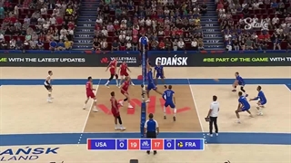 خلاصه بازی آمریکا (۳) - (۲) فرانسه،یک چهارم نهایی رقابتهای لیگ ملتهای والیبال ۲۰۲۳