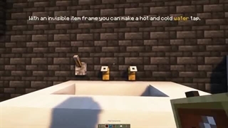 Minecraft hacks2 ماینکرفت ایده ساخت دستشویی و حمام
