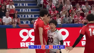 خلاصه بازی ژاپن (۳) - (۲) ایتالیا، رده‌بندی رقابتهای لیگ ملتهای والیبال جهان ۲۰۲۳