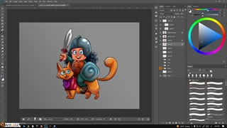 آموزش رایگان نقاشی دیجیتال - گربه سوار 3  - آرت تول 17 از 17