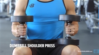 پرس سرشانه دمبل نشسته