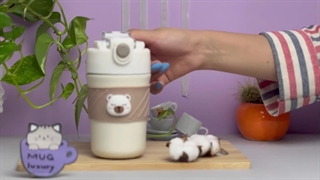 تراول ماگ دور سیلیکونی خرسی 420 میل