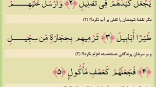 سوره فیل با معنا با صدا قاری صادق نظری نژاد